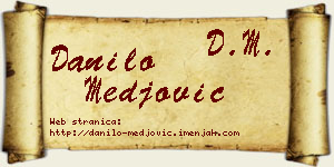 Danilo Međović vizit kartica